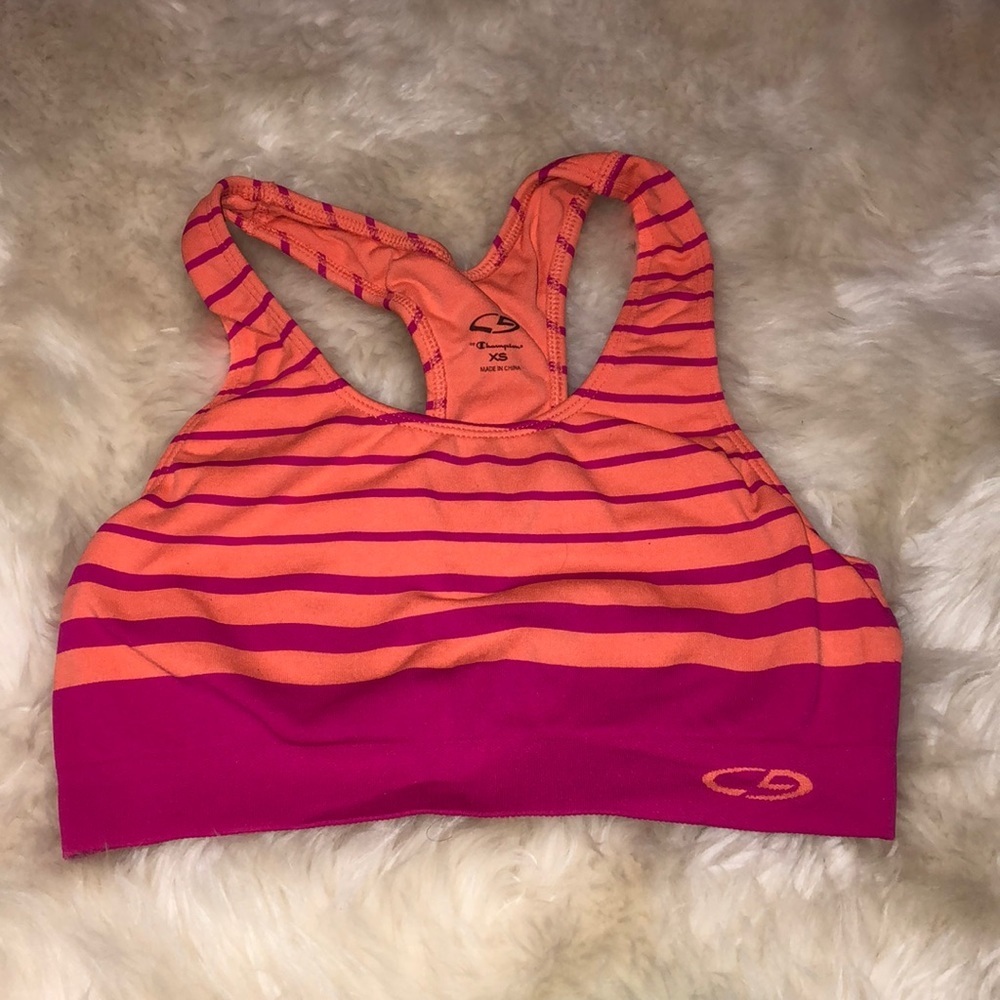 CHAMPION STRIPED SPORTS BRA size Xs